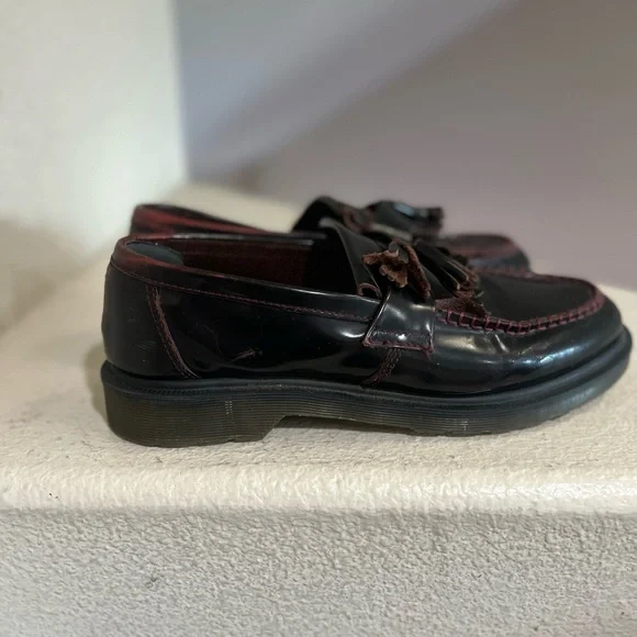 Dr. Martens Cherry distressed Red Adrian Tassel Loafers  Men’s size 11 - Picture 3 of 15